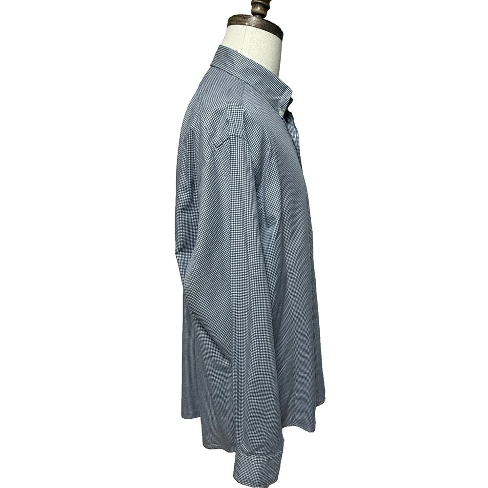 Ralph Lauren Golf Tilden Shirt Mens Large Blue White Plaid Long Sleeve Preppy‎ - Picture 8 of 11